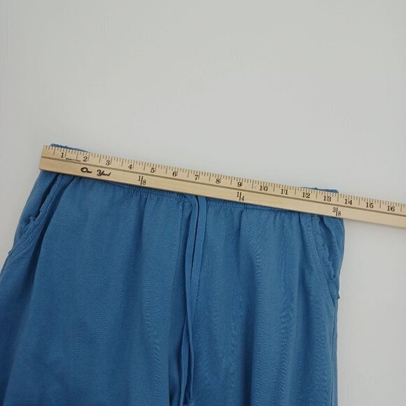 Focus Casual Life Blue Pleated Hem Straight Leg Pant Women's S Relaxed Lagenlook - Picture 7 of 9